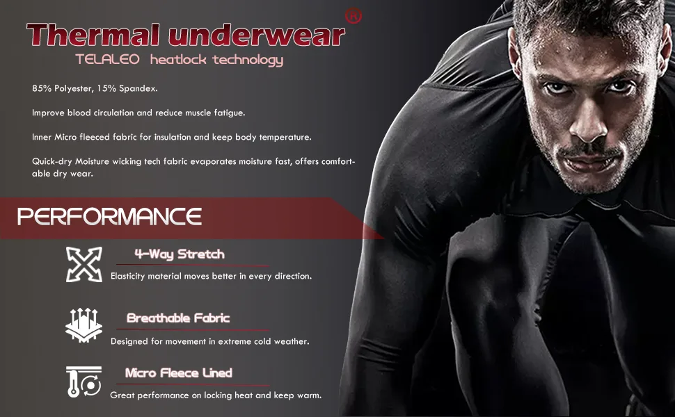 5 or 4 Pack Men's Thermal Compression Shirt Fleece Lined Long Sleeve Athletic Base Layer Cold Weather Gear Workout Top Black/Gray(5 Pack) Large - Thermal underwear