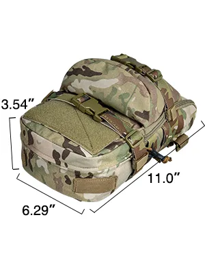 IDOGEAR Mini Tactical MOLLE Hydration Pack Water Reservoir Bag Outdoor Water Bladder Carrier Pack for Tactical Vest Backpack A:multicam - molle hydration pack
