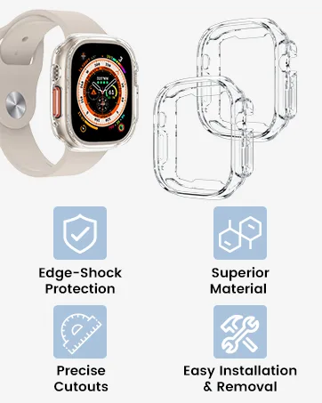 2 Pack Goton Compatible iWatch Apple Watch Bumper Case 40mm SE / Series 6 / 5 / 4 (No Screen Protector) Soft TPU Shockproof Edge Case Cover Bumper Protector (Clear and Clear 40mm) Clear + Clear 40mm - product information 7