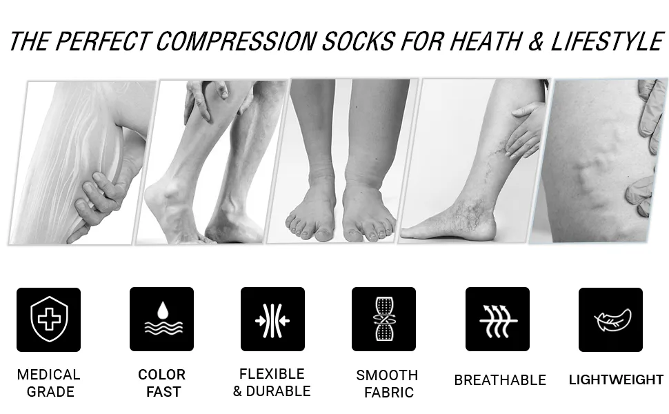 Medical Graduated Compression Socks for Men & Women 30-40 mmHg-2 Pack Extra Firm Support Knee High Circulation Socks Large-X-Large 01 Black black-cable Pattern - compression socks
