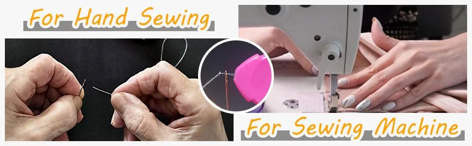 Needle Threaders TOOVREN Needle Threader Tool Needle Threaders for Hand Sewing with Clear Box Simple Needle Threader Great for Needle Work Sewing Machine Embroidery Cross-Stitch 5 Colors Random 12 Count (Pack of 1) - bernina needle threader
