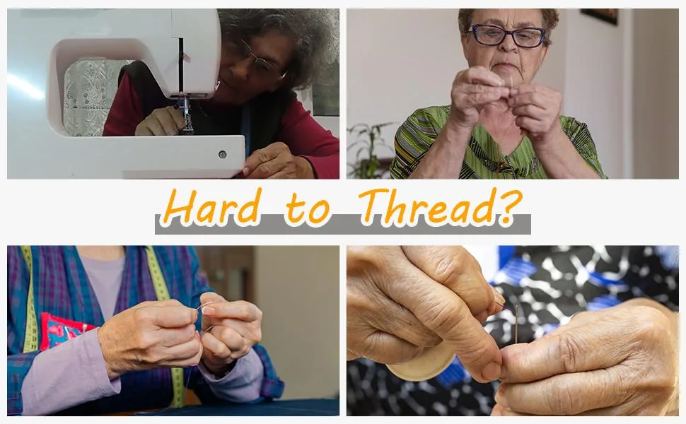 Needle Threaders TOOVREN Needle Threader Tool Needle Threaders for Hand Sewing with Clear Box Simple Needle Threader Great for Needle Work Sewing Machine Embroidery Cross-Stitch 5 Colors Random 12 Count (Pack of 1) - fish type needle threader