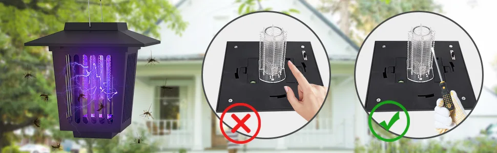 2 Pack Solar Bug Zapper Outdoor Solar Mosquito Zapper Powered Bug Zapper LED Mosquito Killer Light Lamp(22.44 * 5.9 ) for Indoor and Garden Use 2Pack-01 - product information 26