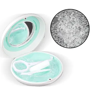 Retainer Case Slim Aligner Case with Adjustable Vent Holes and Mirror Compatible with Invisalign Night Guard and Mouth Guard Premium Retainer Case With Aligner Remover Tool Chew & Brush White Round: White - retainer case