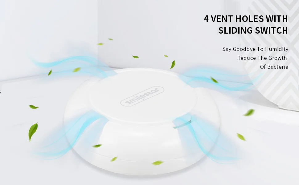 Retainer Case Slim Aligner Case with Adjustable Vent Holes and Mirror Compatible with Invisalign Night Guard and Mouth Guard Premium Retainer Case With Aligner Remover Tool Chew & Brush White Round: White - retainer case