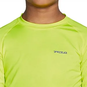 TSLA Kid's & Boy's Cool Dry Long Sleeve Compression Shirts Athletic Workout Shirt Sports Base Layer T-Shirt 2pack White/ Blue 6 - Branded Logo
