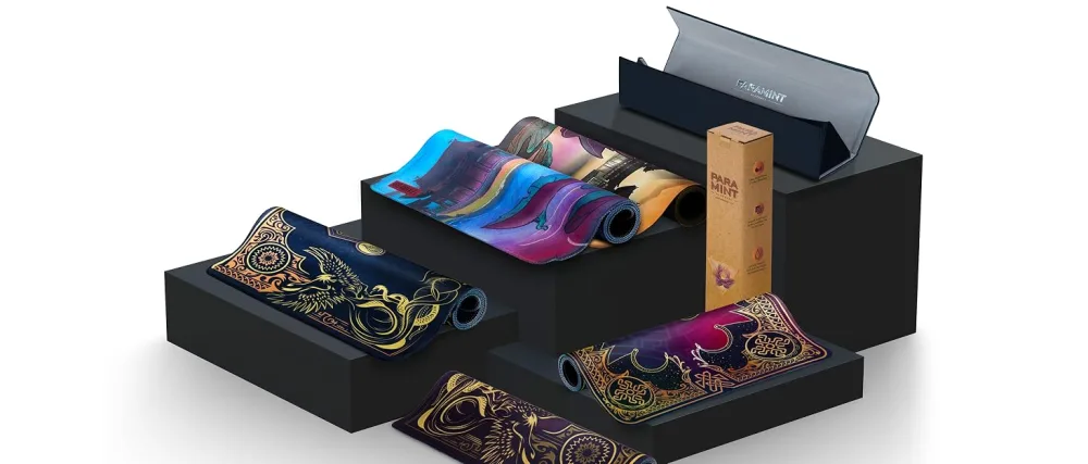 Paramint MatShield Durable Playmat Case - Magic The Gathering MTG Play Mat Tube - Premium Leatherette with Fabric Interior Magnet Snap Closure by Daniel Ziegler Large - Paramint Hero Banner