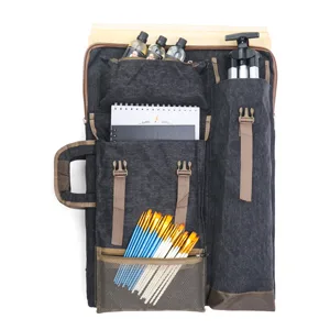 TRANSON Art Portfolio Case Artist Backpack Canvas Bag Large 26 x 19.5 Black Color - Art Bag