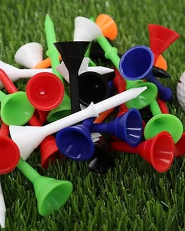 FINGER TEN Golf Tees Plastic Unbreakable Tee 3 1/4 2 3/4 inch 60 Pack Durable Stable Golf Tee 4 Colors Available for Practice Mixed 3 1/4 Inch(60 Pack) - golf tees plastic 3 1 4 2 big cup long short finger ten