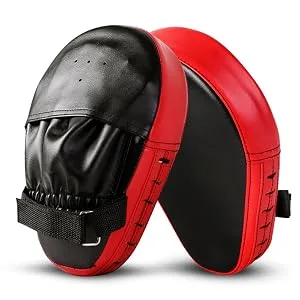 Odoland 2-in-1 Punching Mitts Kick Pack Set Boxing Mitts Focus Pads Taewondo Kick Pad Great for Boxing Kickboxing Karate Muay Thai MMA Training Black/Red - product information 15