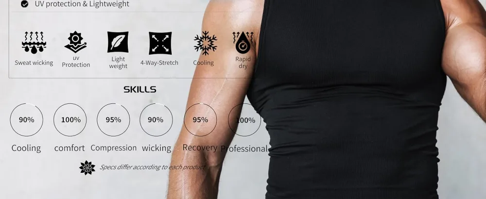 TELALEO 5 Pack Men's Athletic Compression Shirts Sleeveless Workout Tank Top Sports Base Layer Running Basketball Black/Charcoal/White(five Pack) Large - 1028