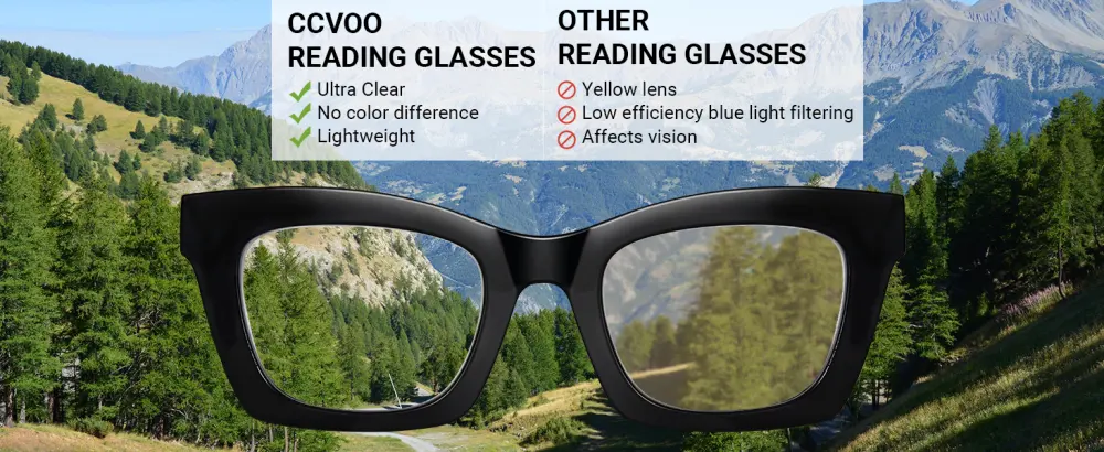 CCVOO 6 Pack Oprah Style Reading Glasses for Women Blue Light Blocking Computer Square Readers with Spring Hinge Men (A1 Mix 2.0) A1 Mix 2.0 x - blue light blocking readers