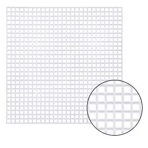 Pllieay 30 Pieces 6 Count Plastic Mesh Canvas Sheets for Embroidery Acrylic Yarn Crafting Knit and Crochet Projects (4.1 X 4.1 Inch) White - 6 count mesh sheets