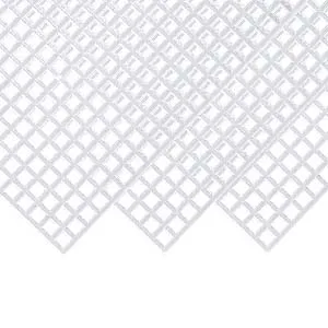 Pllieay 30 Pieces 6 Count Plastic Mesh Canvas Sheets for Embroidery Acrylic Yarn Crafting Knit and Crochet Projects (4.1 X 4.1 Inch) White - plastic canvas 4x4inch