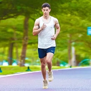 EZRUN Men's 5 Inches Running Workout Shorts Quick Dry Lightweight Athletic Shorts with Liner Zipper Pockets Navy Blue/Black-2 Pack Medium - shorts men