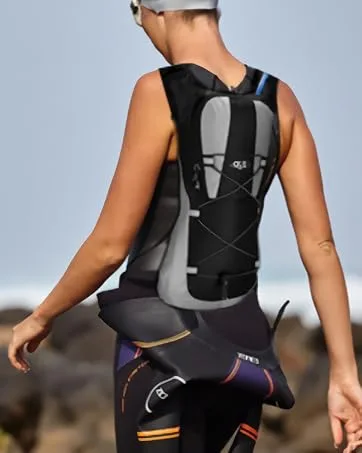 CKE Hydration Backpack Hydration Pack Water Backpack with 2L(70-Ounce) Hydration Bladder for Men Women Kids for Running Hiking Biking Climbing Gray-Black - hydration backpack