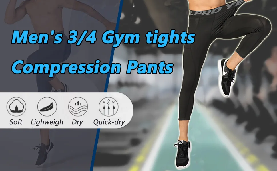 ABTIOYLLZ 3 Pack Men's 3/4 Compression Pants Athletic Leggings Running Capri Tights Pocket Cool Dry Gym Basketball Baselayer 3 Pack-black+white+grey#01 Medium - 1081-1