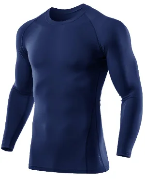 ATHLIO 1 or 3 Pack Men's Thermal Long Sleeve Compression Shirts Winter Gear Sports Base Layer Top Athletic Running T-Shirt Active Top 3pack Black/ Charcoal/ White Medium - product information 8