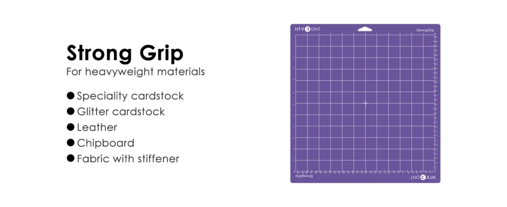 HTVRONT Cutting Mat for Cricut 5 Pack Cutting Mat 12x12 for Cricut Maker/Maker 3/Explore 3/Air/Air 2/One(StandardGrip LightGrip StrongGrip FabricGrip)Cutting Mat Replacement Accessories for Cricut Variety - strong grip mat