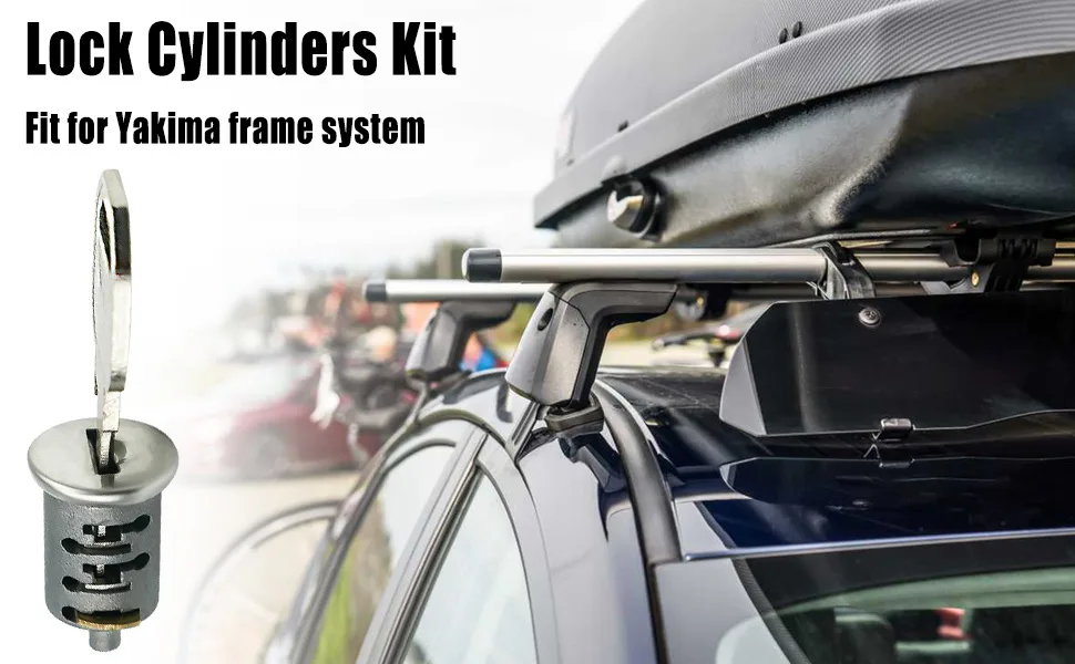 TIKSCIENCE 4 Pack Lock Cylinders Fit for Yakima Car Roof Rack System Components SKS Lock Cores Includes 4 Cylinders Cores 2 Opening Keys and 1 Control Key - 4 Pack Lock Cylinders