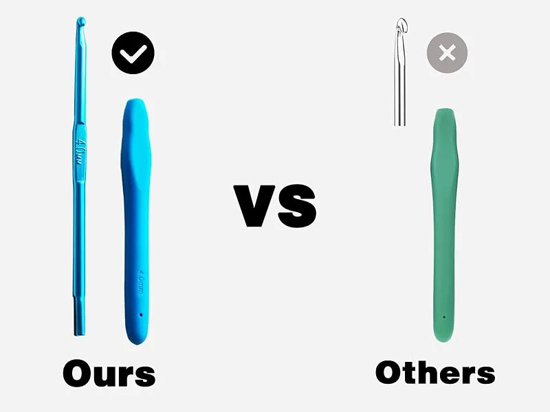 2Pack Size H / 5mm I / 5.5mm Crochet Hooks Super Smooth & Ergonomic for Beginner and Advanced (5.0mm 5.5mm) 5mm 5.5mm - crochet hooks