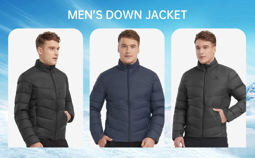 CAMELSPORTS Men's Winter Down Jacket Lightweight Packable Water-Resistant Coat Windproof Warm Outwear For Hiking Travel X-Large Black-c - product information 29