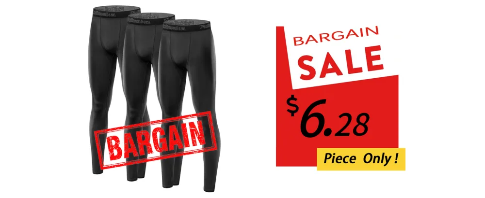 4 or 3 Pack Youth Boys' Compression Leggings Tights Athletic Pants Sports Base Layer for Kids Cold Gear Black(3 Pack Shirts) Medium - product information 12