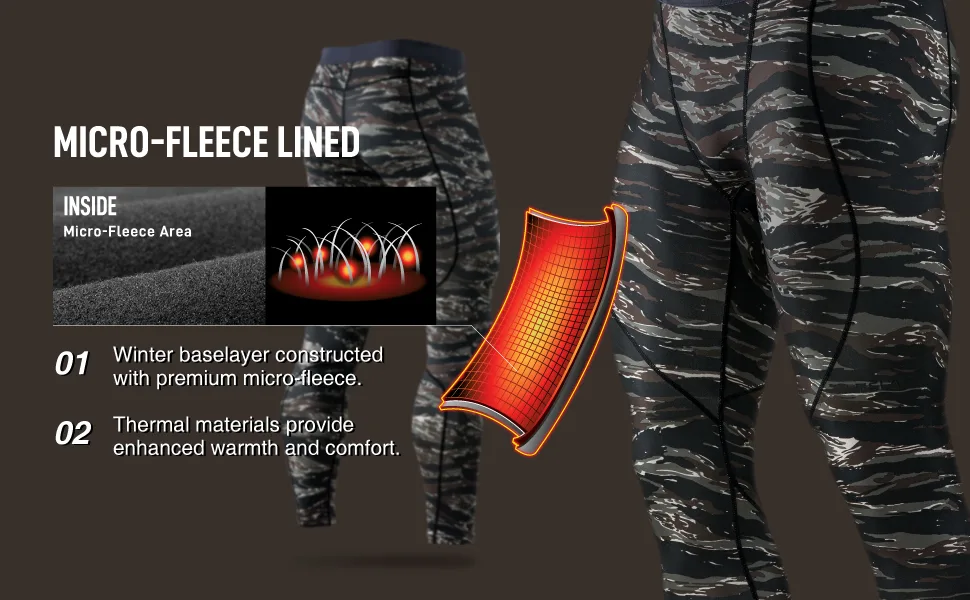 ATHLIO Men's Thermal Compression Pants Athletic Running Tights & Sports Leggings Wintergear Base Layer Bottoms 3pack Thermal Pants Black/ Charcoal/ Navy Large - product information 6