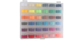 Blibly 72Pcs Bobbins Sewing Thread Kits 500 Yards Per Polyester Thread Spools with Needle Threader Scissors and Ruler Prewound Bobbin with Case for Hand & Sewing Machine 36 Colors - bobbin thread for embroidery machines