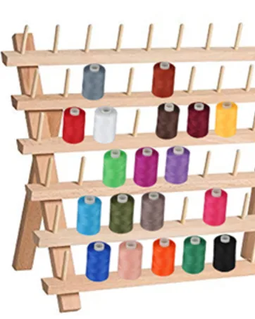 Blibly 72Pcs Bobbins Sewing Thread Kits 500 Yards Per Polyester Thread Spools with Needle Threader Scissors and Ruler Prewound Bobbin with Case for Hand & Sewing Machine 36 Colors - sewing machine thread