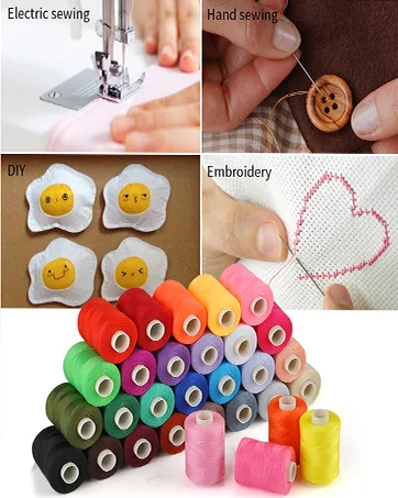 Blibly 72Pcs Bobbins Sewing Thread Kits 500 Yards Per Polyester Thread Spools with Needle Threader Scissors and Ruler Prewound Bobbin with Case for Hand & Sewing Machine 36 Colors - sewing threads for sewing machine