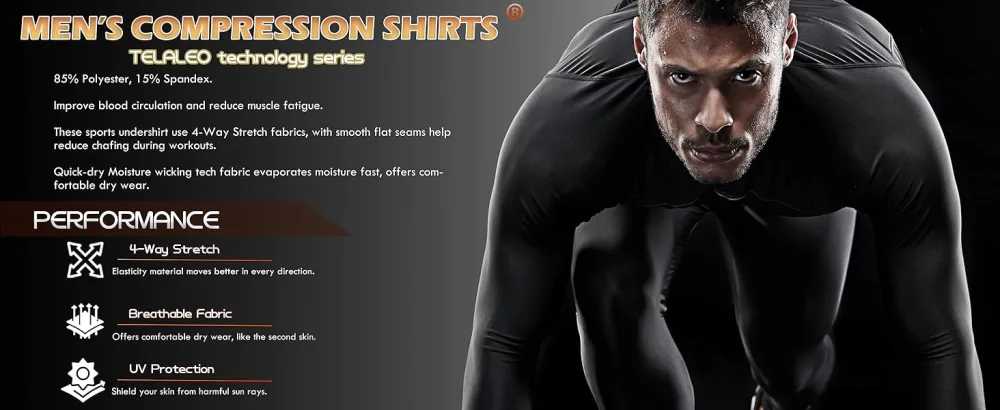 4 Pack Compression Shirts for Men Long Sleeve Athletic Cold Weather Base Layer Undershirt Gear T Shirt for Workout Basketball Black(4 Pack Shirts) Large - 1040