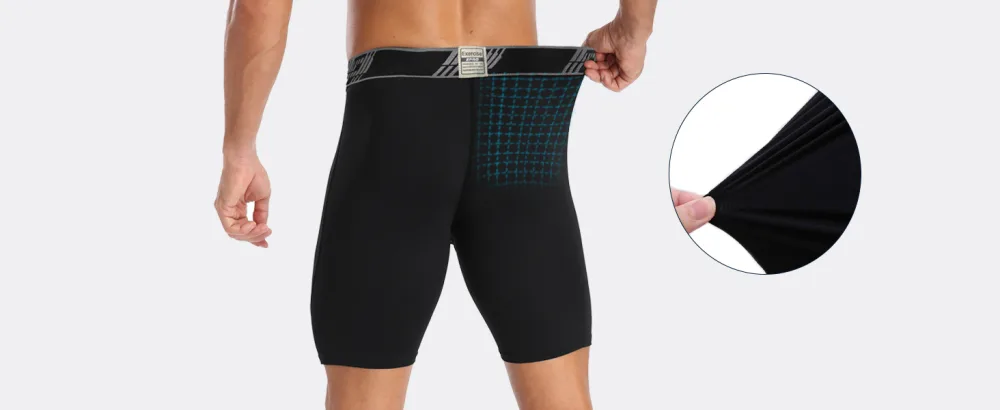 HOPLYNN 4/6 Pack Compression Shorts Men Underwear Spandex Sport Shorts Athletic Workout Running Performance Baselayer Shorts 4 Pack Black Medium - compression shorts men