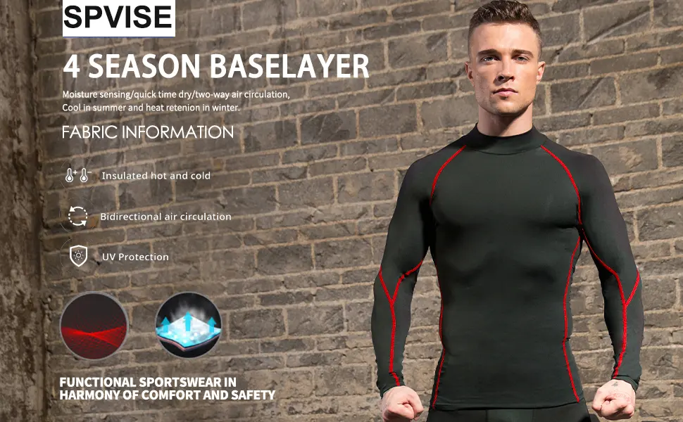 3 Pack Men's Athletic Long Sleeve Compression Shirts Dry Fit Workout Sports Gym Shirts Base-Layer Running Top Football Mock Turtleneck- B Grey+b Blue+b Red Medium - mens mock turtleneck long sleeve shirts