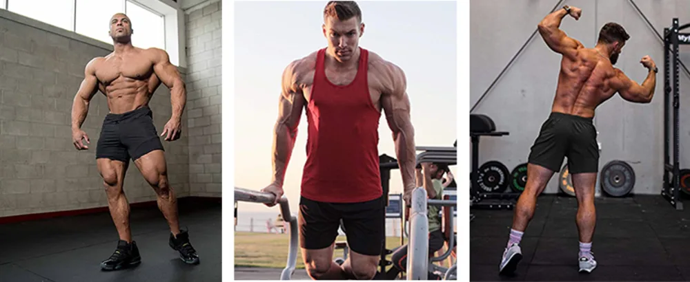 COOFANDY Men's 3 Pack Gym Workout Shorts Mesh Weightlifting Squatting Pants Training Bodybuilding Jogger with Pocket Black / Army Green / Navy Blue Large - workout shorts men