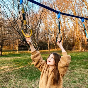 6 Pack Ninja Rings Playground Equipment for Slackline Ninja Warrior Obstacle for Kids Monkey Ring Climbing Ring Obstacle Ring (Red/6pcs) - product information 21