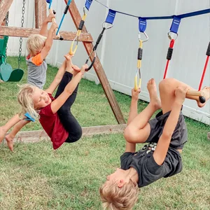 6 Pack Ninja Rings Playground Equipment for Slackline Ninja Warrior Obstacle for Kids Monkey Ring Climbing Ring Obstacle Ring (Red/6pcs) - product information 22