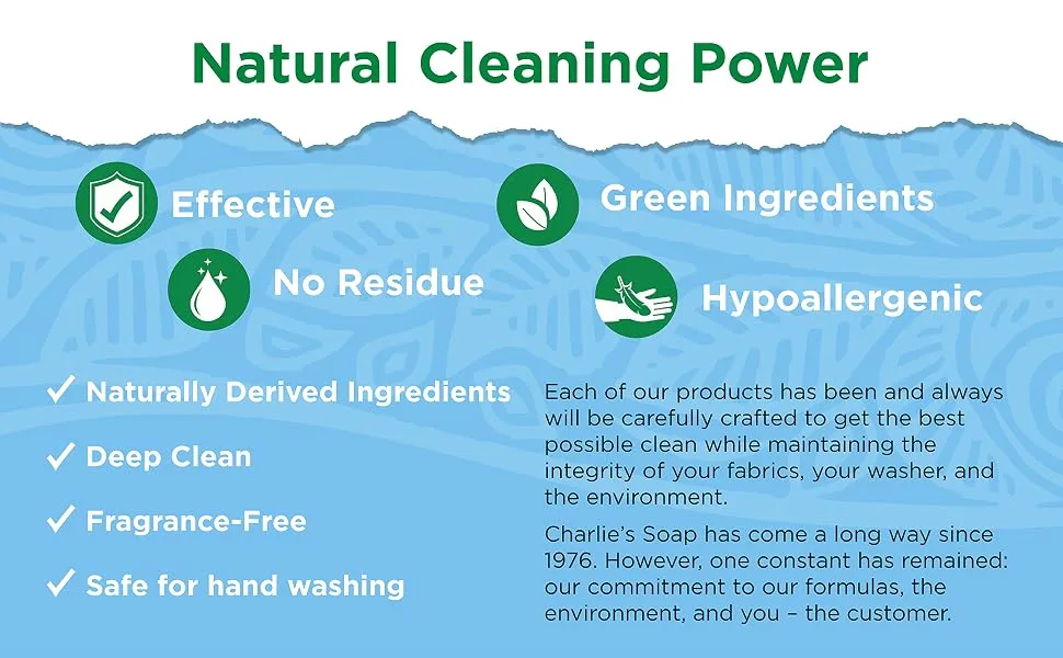 Charlie's Soap - Biodegradable Non-Chlorine Oxygen Bleach - 1.3 lbs (2 Pack) - oxygen bleach 2 smaller