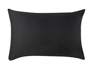 Amazon Basics 100% Polyester Satin Pillowcases for Hair and Skin Envelope Closure - Black Standard Pack of 2 Black Standard (20x26") Satin Pillowcase (2-Pack) - product information 3