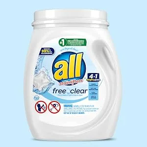 All Mighty Pacs Laundry Detergent Free Clear Odor Relief Tub 56 Count (Pack of 2) 112 Total Loads - original