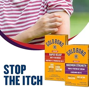 Gold Bond Maximum Strength Pain & Itch Creme 1.75 oz. New Packaging - Patch itch for bug bites and rashes