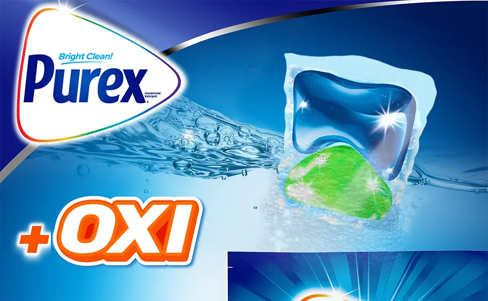 Purex 4-in-1 + OXI Laundry Detergent Pacs Fresh Morning Burst 56 Count Fresh Morning Burst 56 Count (Pack of 1) - Purex Plus OXI