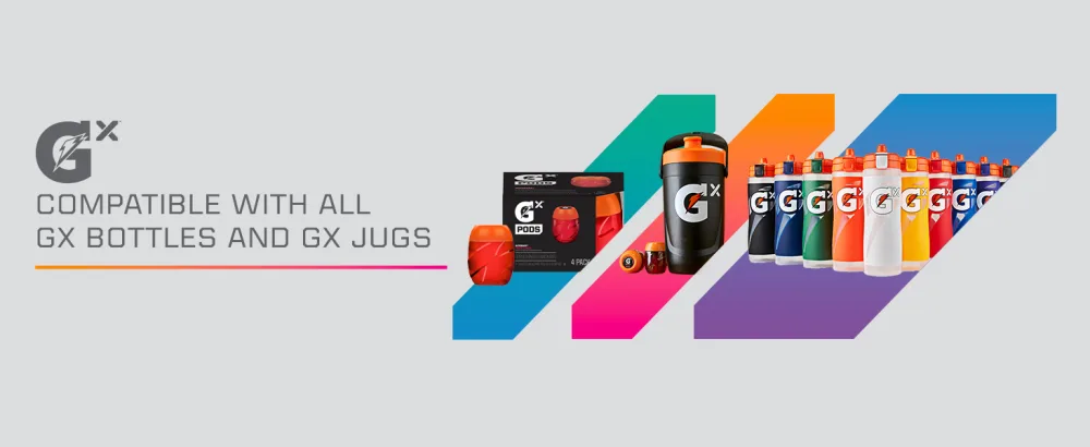 Gatorade Gx Hydration System Non-Slip Gx Squeeze Bottles & Gx Sports Drink Concentrate Pods 16 count - gx pod
