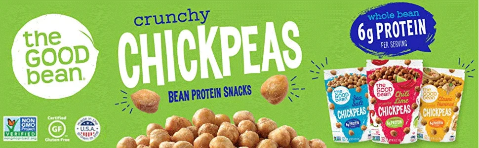 The Good Bean Chocolate Covered Chickpeas Variety Pack 3.5 Ounce (Pack of 8) Variety Pack 3.5 Ounce (Pack of 8) - chickpeas