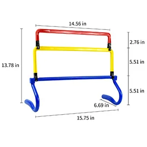 ASENVER 6 Pack Multicolor Agility Hurdles 4 Height Adjustable Speed Training Hurdles Fitness & Speed Training Equipment - product information 3