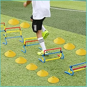 ASENVER 6 Pack Multicolor Agility Hurdles 4 Height Adjustable Speed Training Hurdles Fitness & Speed Training Equipment - product information 7