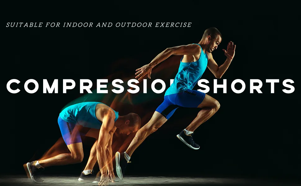 Holure Men's Performance Compression Shorts Athletic Running Underwear (3 or 4 or 5 Pack) 3 Pack:black/Navy/Camo White Large - compression shorts