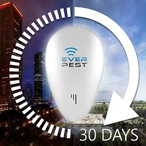 Ultrasonic Pest Control Repeller - Repel Rodents Ants Cockroaches Get Rid Bed Bugs Mosquitos Flies Spiders Squirrel Bats - Eco-Friendly Safe for Humans - 2 Pack  - everpest