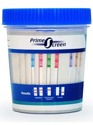 Prime Screen-5 Panel Multi Drug Urine Test Compact Cup (AMP COC mAMP/MET OPI THC) T-Cup - 10 Pack -CDOA-254 - Main