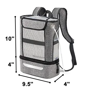 Medical Backpack for Portable Oxygen Concentrators Compatible with Inogen One G3 Inogen One G5 Philips Respironics SimplyGo Mini OxyGo Oxy(Gray) - product information 2